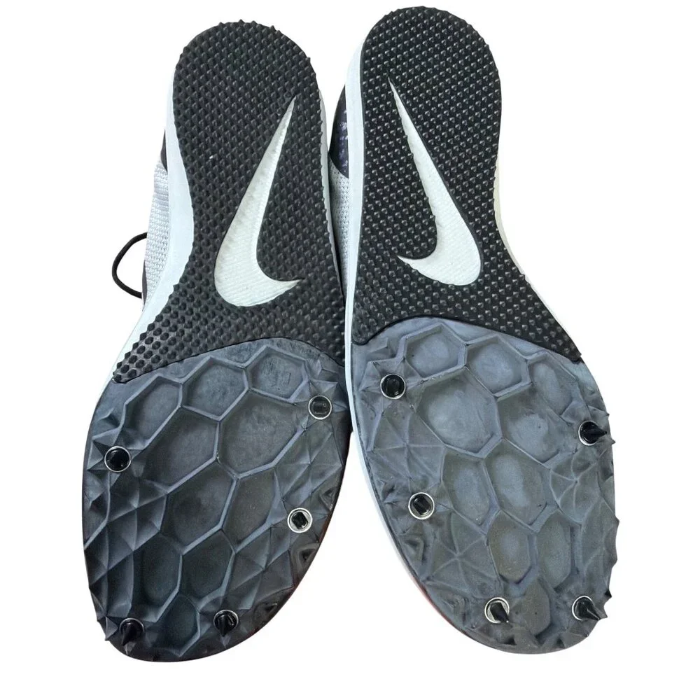 Nike Zoom Rival D10 Track & Field Spikes Sz 6 US White/Black New